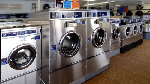 Interior of The Wash Basket Laundromat