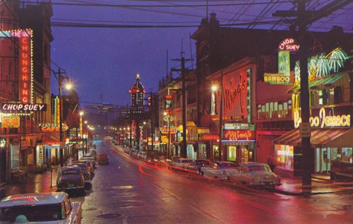 Chinatown at night, Vancouver, B.C.