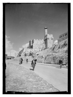 Citadel of Zion from Bethlehem Road in Jerusalem ca. 1900