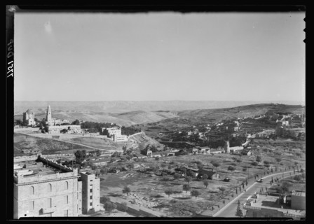 View from Y.M.C.A. tower looking east over the city ca. between 1934 and 1939