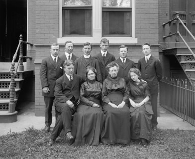 Father Fealey & family group photo ca.  between 1910 and 1935