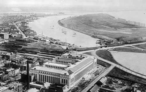 Boats in Washington harbor seen from the Washington Monument [Washington, D.C.] ca.  between 1910 and 1935