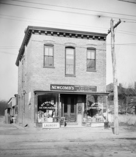 E.J. Newcomb store and laundry ca.  between 1910 and 1935