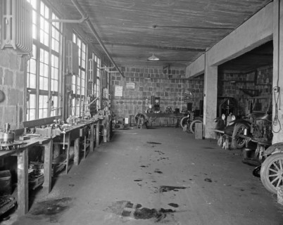 Hendrick Motor Company garage, [Takoma Park, Maryland], interior. ca.  between 1910 and 1920