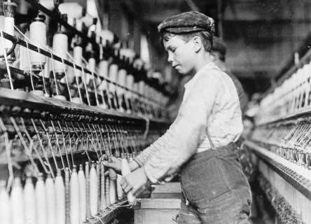 A doffer boy in Globe Cotton Mills, Augusta, Ga. ca. 1909