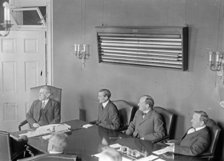 President Woodrow Wilson, first cabinet meeting ca. between 1909 and 1919