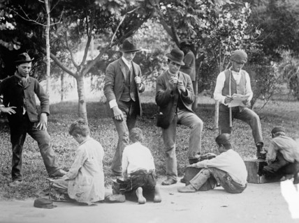 Shoe shine boys in Buenos Aires Argentina ca. between 1909 and 1919