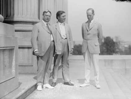 Senator Hiram Johnson, William E. Borah & Medire McCormick ca. between 1909 and 1920