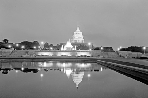 U.S. Capitol at night, Washington, D.C ca. between 1909 and 1940