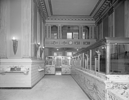 Merchants Bank interior ca. between 1909 and 1940