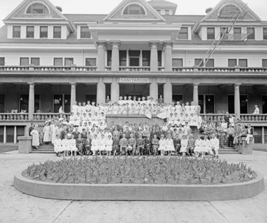 Washington Sanitarium, [Takoma Park, Maryland], nurses & employees group photo ca.  between 1918 and 1928