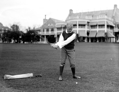 Rep. Sanford, NY playing golf ca.  between 1918 and 1920