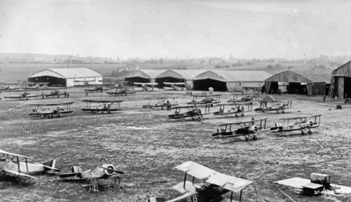 American aviation field in France ca.  between 1918 and 1928