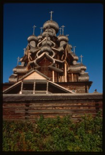 Church of the Transfiguration (1714), west facade, Kizhi Island, Russia 1991.