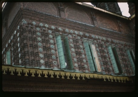 Church of John the Baptist at Tolchkovo (1671-87), south facade, with ornamental details, Yaroslavl', Russia; 1987