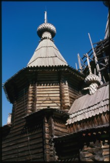Cathedral of the Dormition (1711-1717), south chapel of St. Nicholas, southeast view, Kem, Russia; 2000