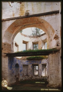 Church of the Kazan Icon of the Virgin (1803), interior, Ust'-Kuda, Russia; 2000