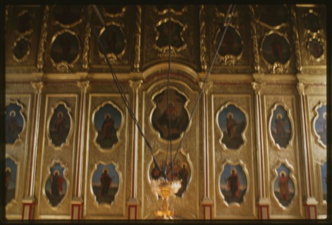 Church of the Elevation of the Cross (1747-58), interior, detail of icon screen, Irkutsk, Russia; 1999