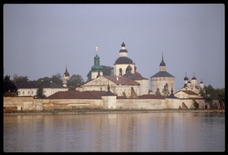 St. Cyril (Kirill)-Belozersk Monastery, southwest panorama, with Siverskoe Lake, Kirillov, Russia 1999.