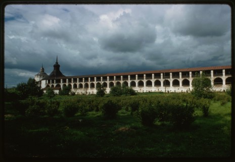 St. Cyril (Kirill)-Belozersk Monastery, west wall (1654-1680s), interior view, Kirillov, Russia 1991.