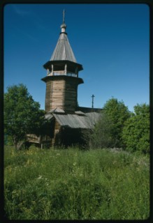 Church of the Three Prelates, from Kavgora village, (late 18th century), southwest view, Kizhi Island, Russia; 1993