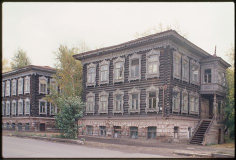 Wooden houses, Aleksei Berents Street (around 1900), Tomsk, Russia; 1999
