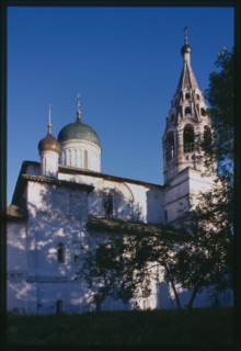 Church of Saint Nicholas Nadein (1620-22), and bell tower, north facade, Yaroslavl, Russia; 1997