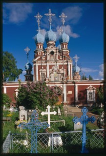 Church of the Kazan Icon of the Virgin (1694), west facade, Ustiuzhna, Russia; 2001