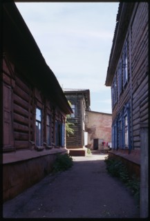 Log houses, Uchebnaia Street #55 & 57 (late 19th century), Omsk, Russia 1999.