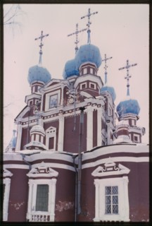 Church of the Kazan Icon of the Virgin (1694), east facade, Ustiuzhna, Russia; 1998
