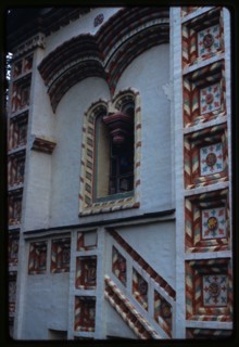 Church of Elijah the Prophet (1647-50), north entrance porch, decorative detail, Yaroslavl', Russia; 1987