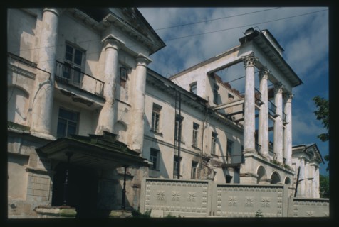 Demidov-Rastorguev Mansion (White House), (1824), main facade, Kyshtym, Russia; 2003