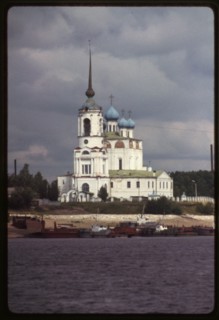 Cathedral of the Annuciation (1560-84), southwest panorama with Vychegda River, Sol'vychegodsk, Russia 1996.