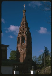 Church of Saint Nicholas Mokryi bell tower (1690s), north view, Yaroslavl, Russia 1996.