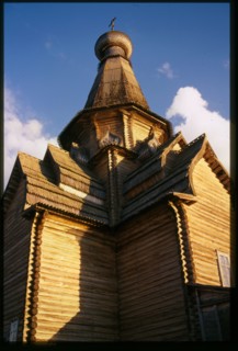 Church of the Dormition (1674), northeast view, Varzuga, Russia; 2001