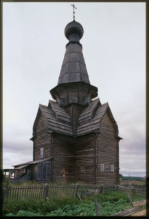Church of the Dormition (1674), southeast view, Varzuga, Russia; 2001