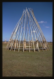Us-Khatyn festival site, wigwam frame (kurasa), Yakutsk, Russia; 2002