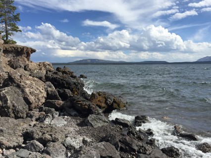 West Thumb of Yellowstone Lake in Yellowstone National Park; Date: 3 September 2015