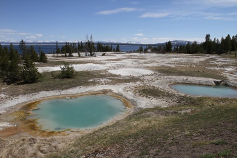 West Thumb Geyser Basin in Yellowstone National Park; Date: 15 May 2013