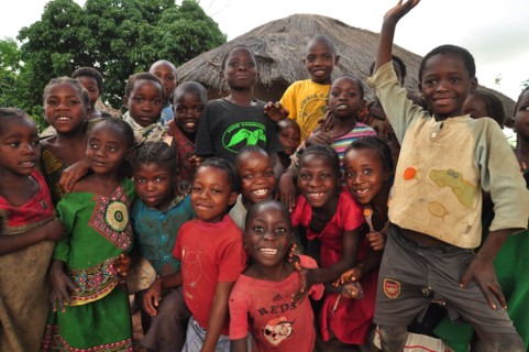Happy children near Zumwanda Rural Health Centre, Zambia ca. 2 March 2017