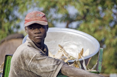 Maize farmer in Tamaligu, Ghana, Northern Region ca. 29 November 2011