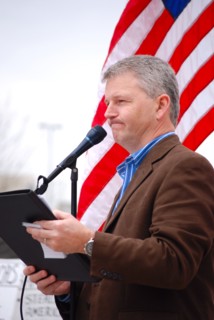 James Dickey (future leader of the Texas Republican Party) at a Tea Party rally in Dallas, TX (one of the first in the United States on Feb. 26 2009)