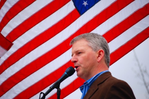 James Dickey, (future leader of the Texas Republican Party) at a Tea Party rally in Dallas, TX (one of the first in the United States on Feb. 26 2009)