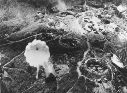 Parachute bomb dropped, 1943
