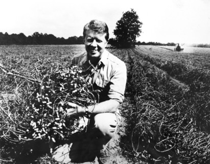 Jimmy Carter on his peanut farm in Plains