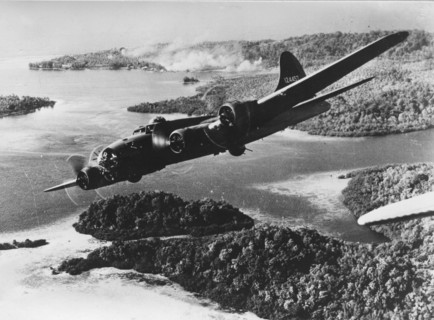 Bombing sortie against Japanese installation on Gizo Island, 1943