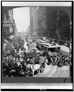 Busy Chicago Street Scene, c1900
