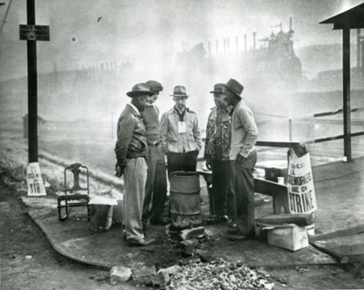 Striking steel workers