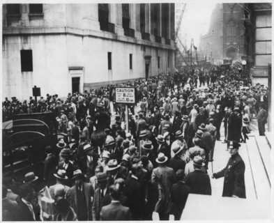 Wall Street in panic, 1929