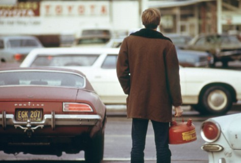 Standing in line at a gas station in Portland
